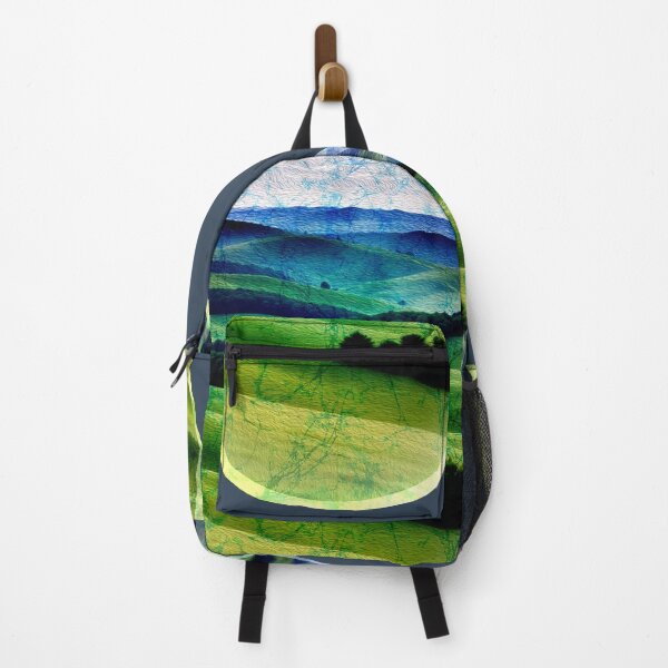 Item preview, Batik Rolling Hills Vermont painting designed and sold by AuroraXGreen.