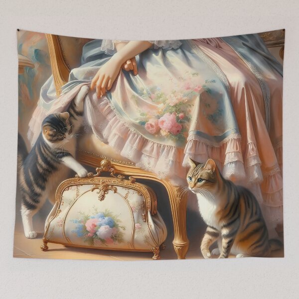 Item preview, Rococo Playful Cats Delight designed and sold by DeenaDee.