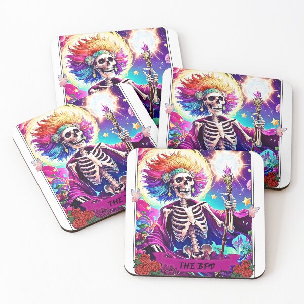 Item preview, The Radiant Conjurer tarot, The Luminous Sorcerer, The Enchanted Skeleton designed and sold by RETRO REVIVAL.