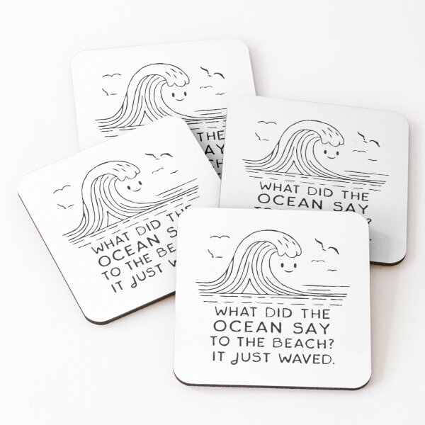 Item preview, What did the Ocean say to the Beach? It just Waved-Dad Jokes T-shirt Design designed and sold by Collision19.
