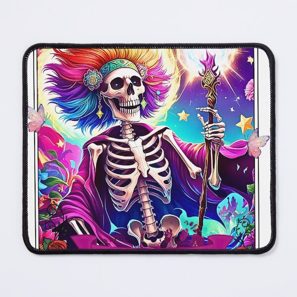 Item preview, The Radiant Conjurer tarot, The Luminous Sorcerer, The Enchanted Skeleton designed and sold by RETRO REVIVAL.