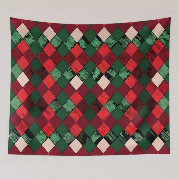 Item preview, Argyle: Maroon and forest green patterns designed and sold by BlackCatspet1.