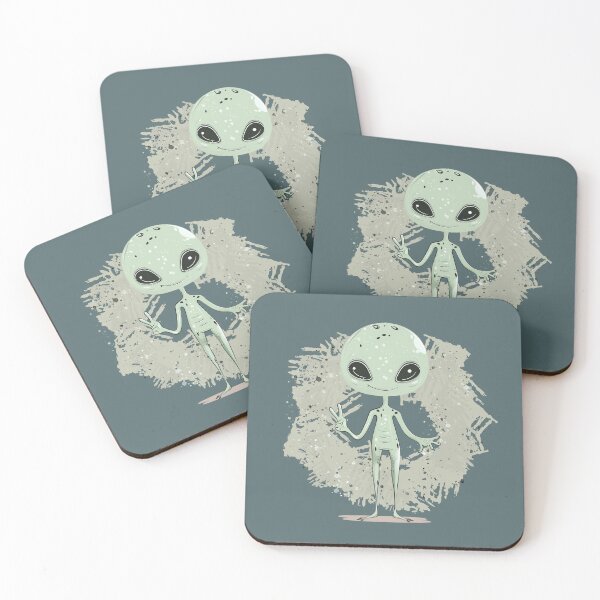 Item preview, Cute Alien with the Peace Sign designed and sold by wotsthis.