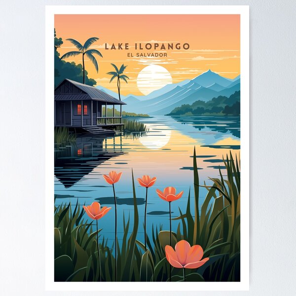 Item preview, Lake Ilopango El Salvador Volcanic Wonder designed and sold by NeuralVibe.