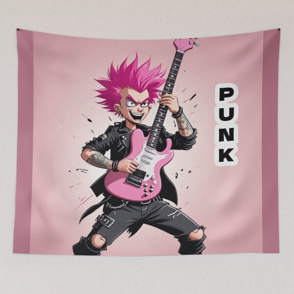 Item preview, A wild punk guitarist designed and sold by Artbellachi.