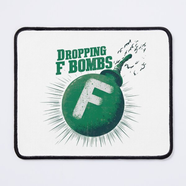 Item preview, Dropping F Bombs, FunnyFits70, Humor, Funny, Silly, swear, bomb, explosion, language, dirty language, meme, expletives, absurd, Fuck, angry, plane, sky, amusing, illustration, prank, witty, mayhem, designed and sold by FunnyFits70.