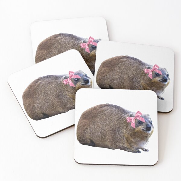 Item preview, hyrax wearing bow designed and sold by SillyLittleSnek.