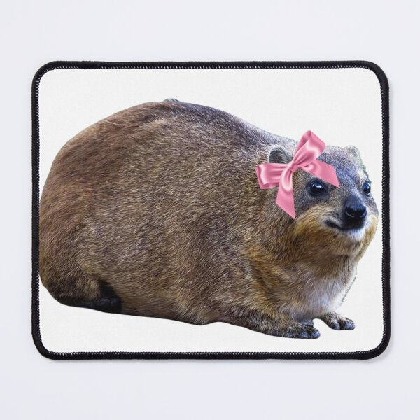 Item preview, hyrax wearing bow designed and sold by SillyLittleSnek.