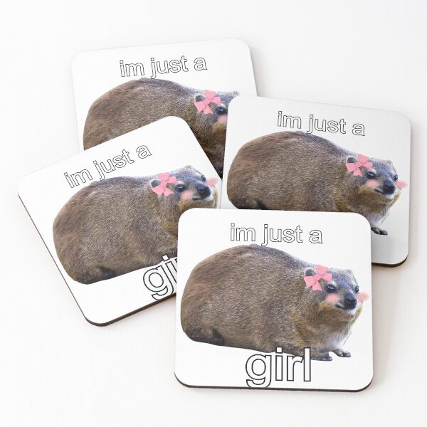 Item preview, im just a girl hyrax  designed and sold by SillyLittleSnek.