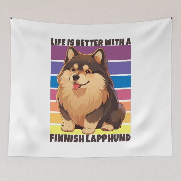 Item preview, Finnish Lapphund, Vintage Retro Sunset, Dog Lover, Cute, Funny Dog  designed and sold by Porcupine Tees ⭐⭐⭐⭐⭐.