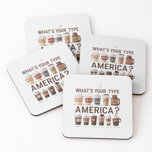 Item preview, What's your type America - Coffee lovers designed and sold by AldeaPod.