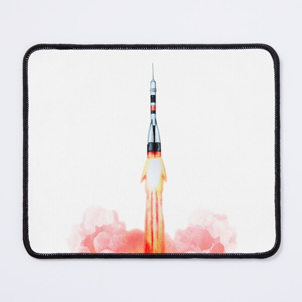 Item preview, Watercolor rocket launch designed and sold by Ekaterina Glazkova.