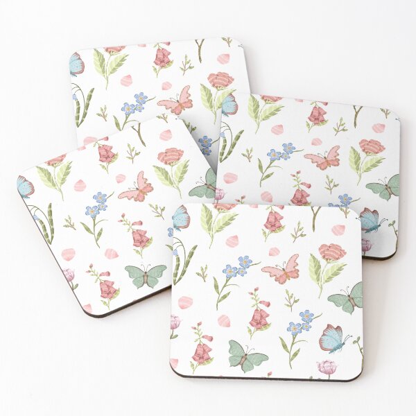 Item preview, Butterfly garden seamless pattern designed and sold by pinkyfish1010.