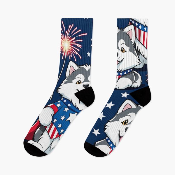 Item preview, Patriotic Alaskan Malamute Pups Celebration designed and sold by Wags & Tails.