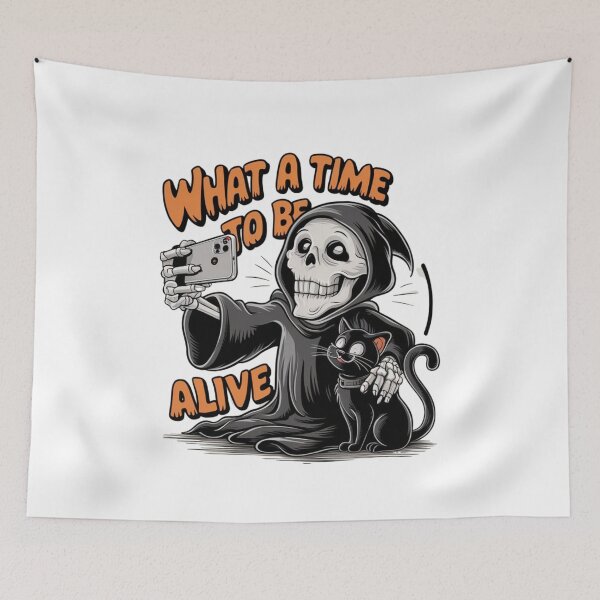 Item preview, "What a time to be alive" T-shirt - Cute, Funny, and Spooky Design #4 designed and sold by The Breathtaking You.
