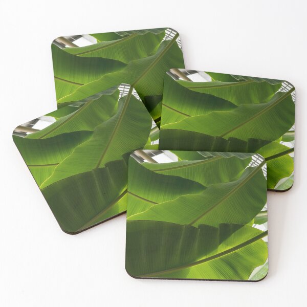 Item preview, Luscious Tropical Greens - Huge Leaves Patterns - Horizontal View Upwards Left designed and sold by Georgia Mizuleva.