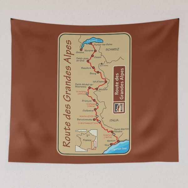 Item preview, Route des Grandes Alpes map, France designed and sold by studio838.