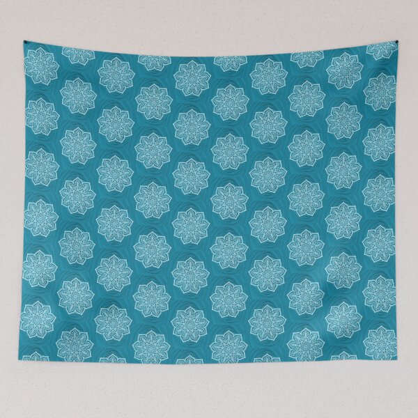 Item preview, Teal and white mandala design designed and sold by ArchanaVA.