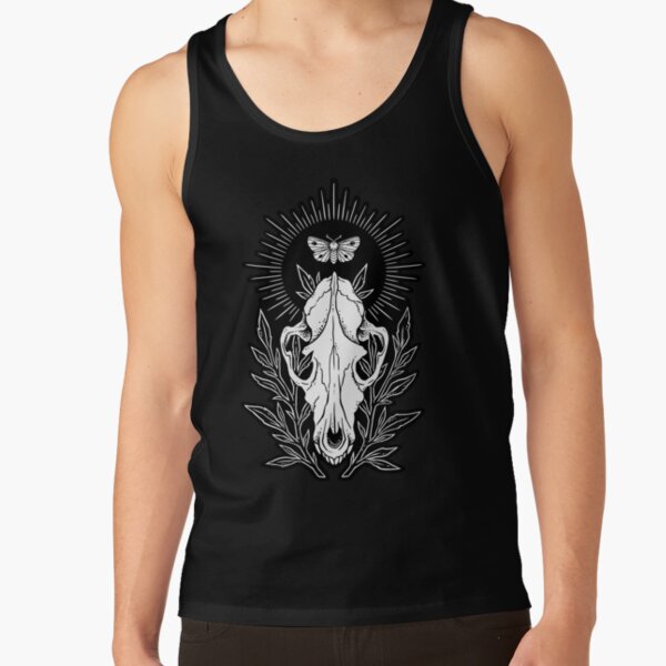 Item preview, Wolf Skull Fox Skull Skulldog Vulture Culture Green Witch Gothic Occult Furry Therian Forestcore Witchcraft designed and sold by Veymoth.