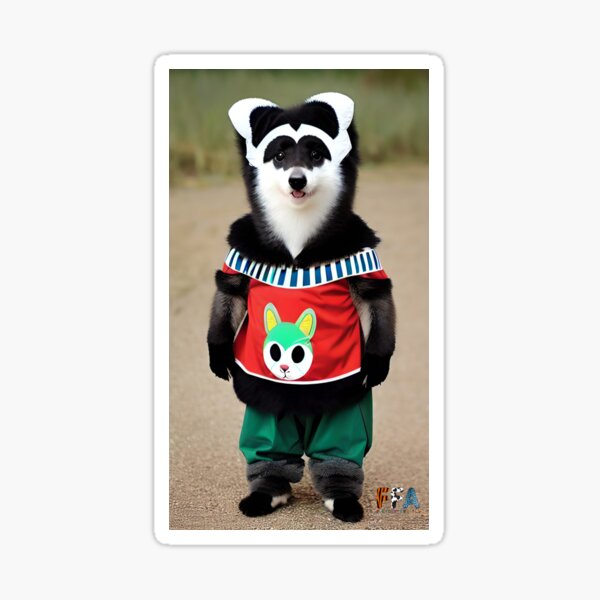 Happy Dog in a Funny Costume #29 Sticker