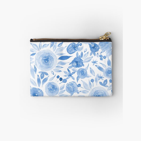 Item preview, Blue Hand Drawn Soft and Delicate Watercolor Roses and Flowers designed and sold by aneladesigns.