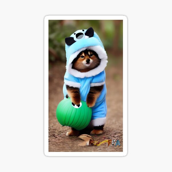 Happy Cat in a Funny Costume #32 Sticker