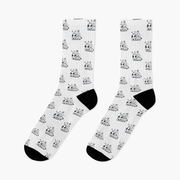 Item preview, Adorable Cartoon-Style Bee with Heart - Minimalist Black and White Illustration designed and sold by Simplystik.