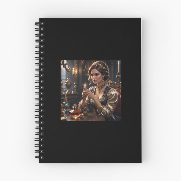 Item preview, Beautiful Elizabethan woman smelling elegant perfume bottles designed and sold by CatsArtStore.