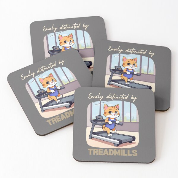 Item preview, easily distracted by treadmills cat designed and sold by sydney-syder.