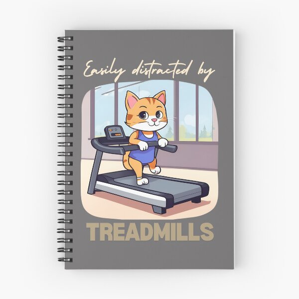 Item preview, easily distracted by treadmills cat designed and sold by sydney-syder.