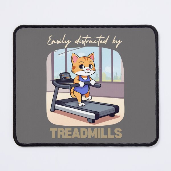 Item preview, easily distracted by treadmills cat designed and sold by sydney-syder.