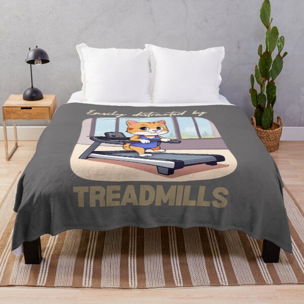 Item preview, easily distracted by treadmills cat designed and sold by sydney-syder.