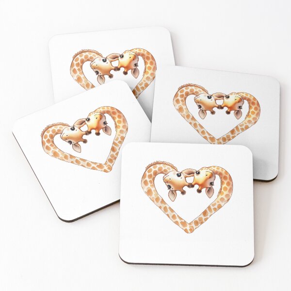 Item preview, Adorable Giraffe Love Heart - Whimsical Cartoon Art designed and sold by Simplystik.