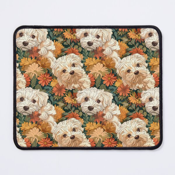 Item preview, Puppy in flower garden seamless pattern designed and sold by SorryCatPlay.
