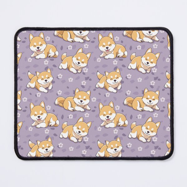 Item preview, Shiba inu chibi 3 seamless pattern designed and sold by SorryCatPlay.