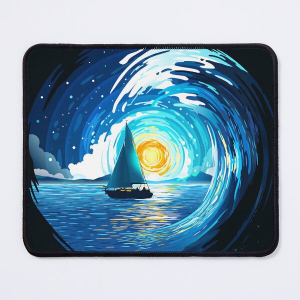 Item preview, abstract, art, sea, boat, sun designed and sold by Mr.Derpy.