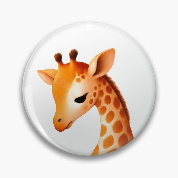 Item preview, Charming Shy Giraffe Head - Whimsical Cartoon Art designed and sold by Simplystik.
