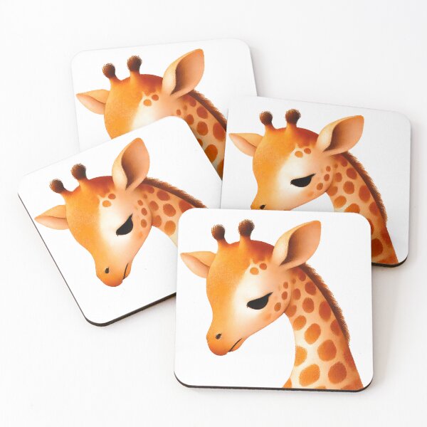 Item preview, Charming Shy Giraffe Head - Whimsical Cartoon Art designed and sold by Simplystik.