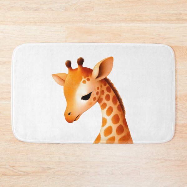 Item preview, Charming Shy Giraffe Head - Whimsical Cartoon Art designed and sold by Simplystik.