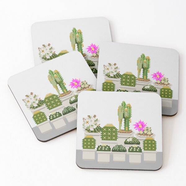 Item preview, Different types of cactus digital painting with a pixel brush. designed and sold by Gtstwentyoneart.