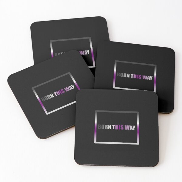 Item preview, Asexual Pride Flag Born This Way, Text Box Graphic, LGBTQ+, Pride Graphic, Unisex Design designed and sold by PrideBeProud.