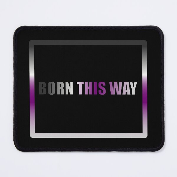 Item preview, Asexual Pride Flag Born This Way, Text Box Graphic, LGBTQ+, Pride Graphic, Unisex Design designed and sold by PrideBeProud.