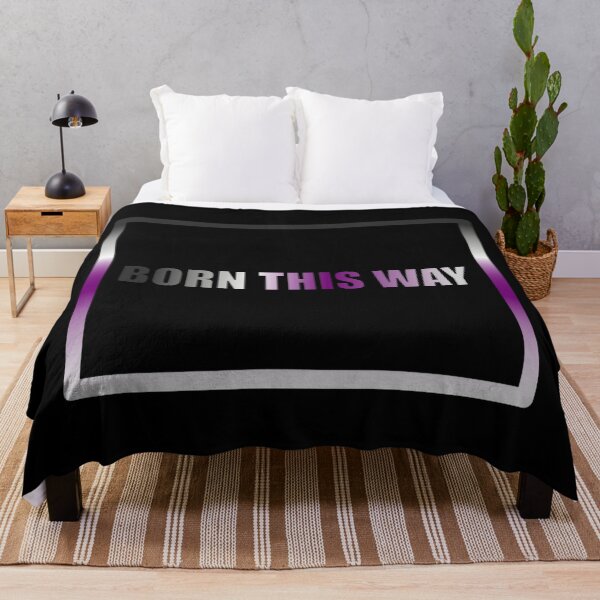 Item preview, Asexual Pride Flag Born This Way, Text Box Graphic, LGBTQ+, Pride Graphic, Unisex Design designed and sold by PrideBeProud.