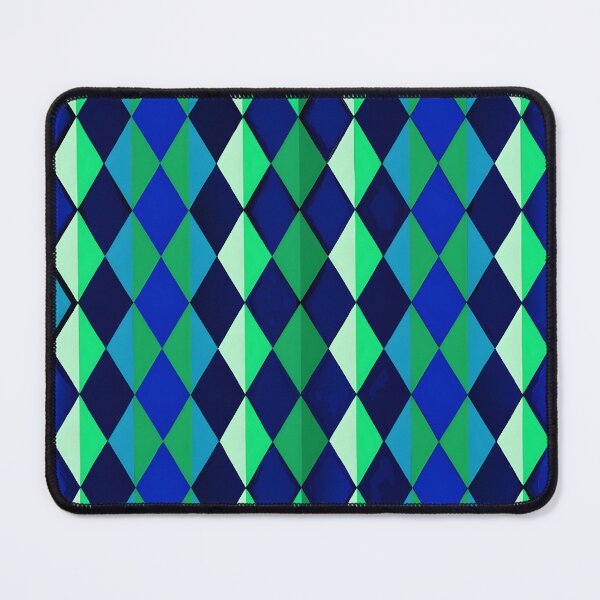 Item preview, Harlequin: Emerald green and navy blue patterns designed and sold by BlackCatspet1.