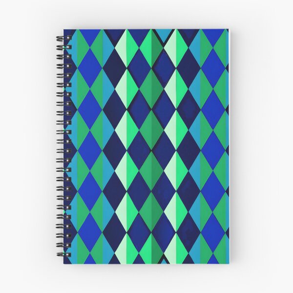 Item preview, Harlequin: Emerald green and navy blue patterns designed and sold by BlackCatspet1.