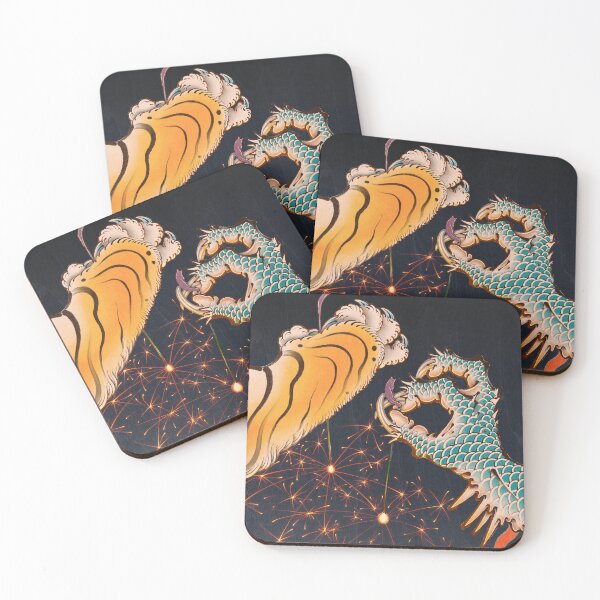 Item preview, Tiger vs Dragon fighting with Japanese sparklers designed and sold by yakudo-kan.