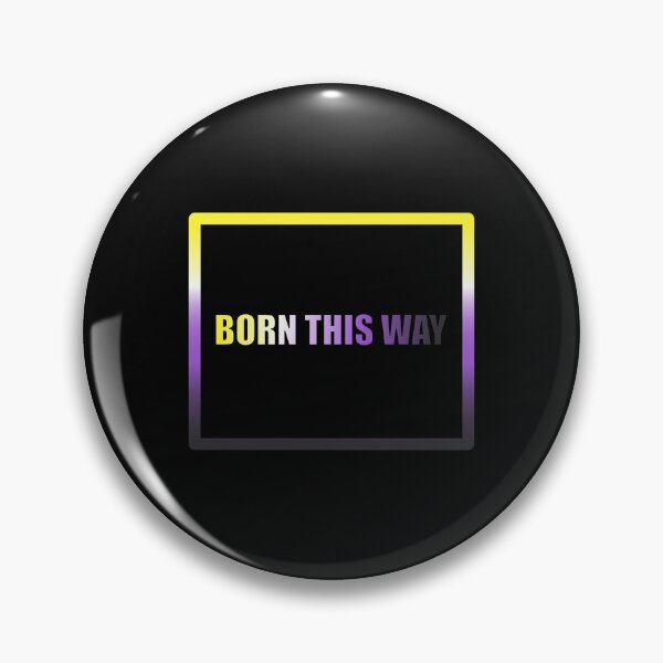 Item preview, Gender nonbinary Pride Flag Born This Way, Text Box Graphic, LGBTQ+, Pride Graphic, Unisex Design designed and sold by PrideBeProud.