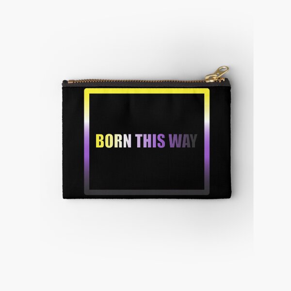 Item preview, Gender nonbinary Pride Flag Born This Way, Text Box Graphic, LGBTQ+, Pride Graphic, Unisex Design designed and sold by PrideBeProud.