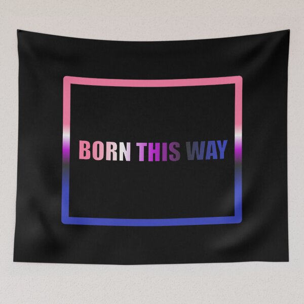 Item preview, Genderfluid  Pride Flag Born This Way, Text Box Graphic, LGBTQ+, Pride Graphic, Unisex Design designed and sold by PrideBeProud.