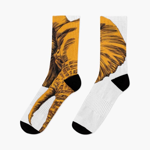 Item preview, Safari yellow elephant line drawing everyday street wear designed and sold by Ajax90.